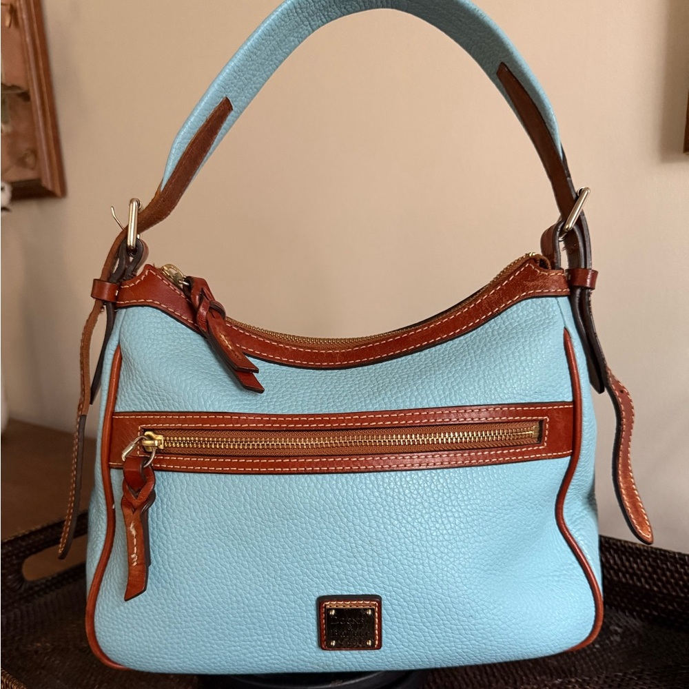 Dooney and Bourke Shoulder Bag in Pebble Grain Leather in sky blue SOLD OUT